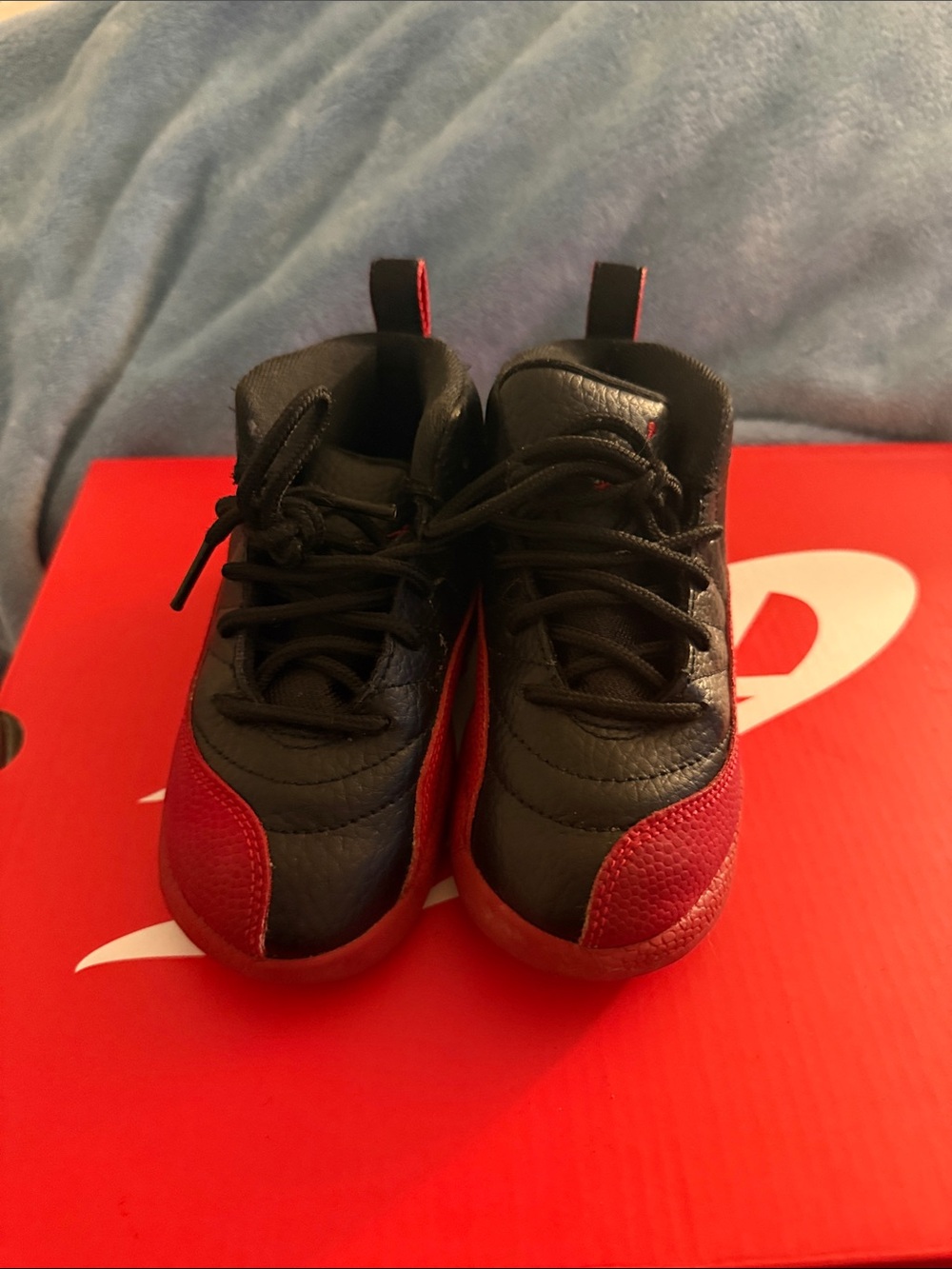 Jordan Kids Black and Red High-Top Sneakers
